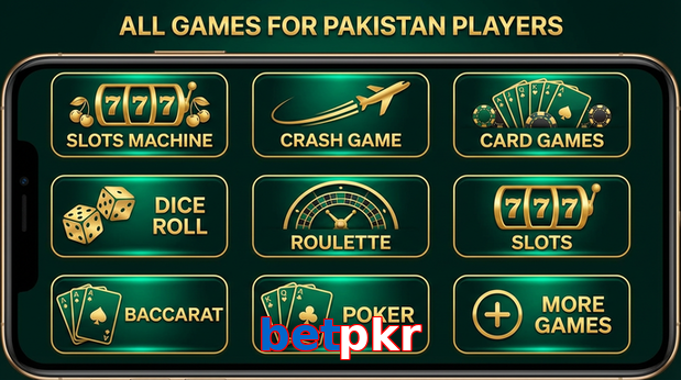 Main screen of Betpkr games page for PK players